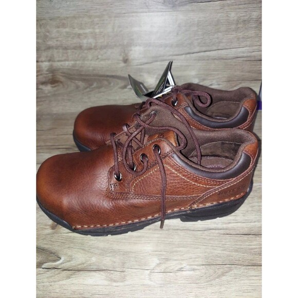 Womens Hytest Opanka Oxford Steel Toe Brown Size 6m Lace-Up - Picture 3 of 4